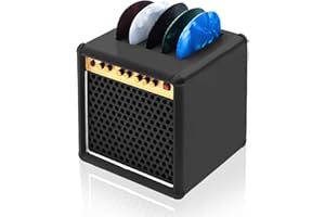 KCMOSGI Guitar Picks Holder Box, Amp Pick Holder with 5 Guitar Picks, Guitar Pick Box for Guitar, Bass, Ukulele