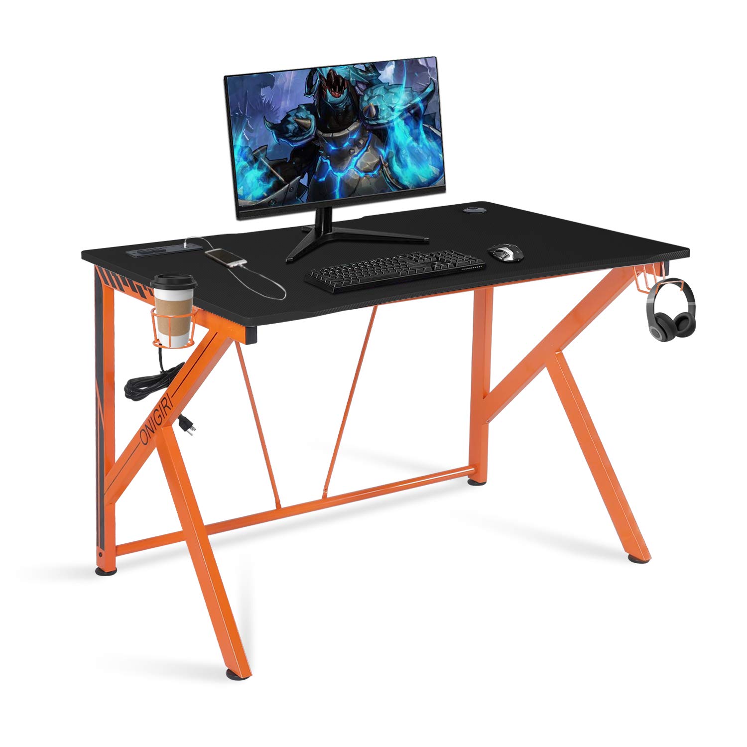 Buy LYNSLIM Gaming Desk Computer Table 45.66" Large Home Computer Desk with MultiFunction