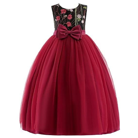 maroon colour long frocks