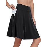 ANRABESS Knee Length Skorts Skirts for Women 2026 Summer High Waisted Golf Tennis Skirt Casual Travel Built-in Shorts Clothes