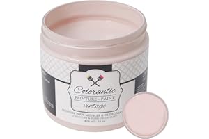 Colorantic Vintage Furniture Chalk Based Paint for DIY Home Decor Craft Art (Dusty Rose, 16 oz)