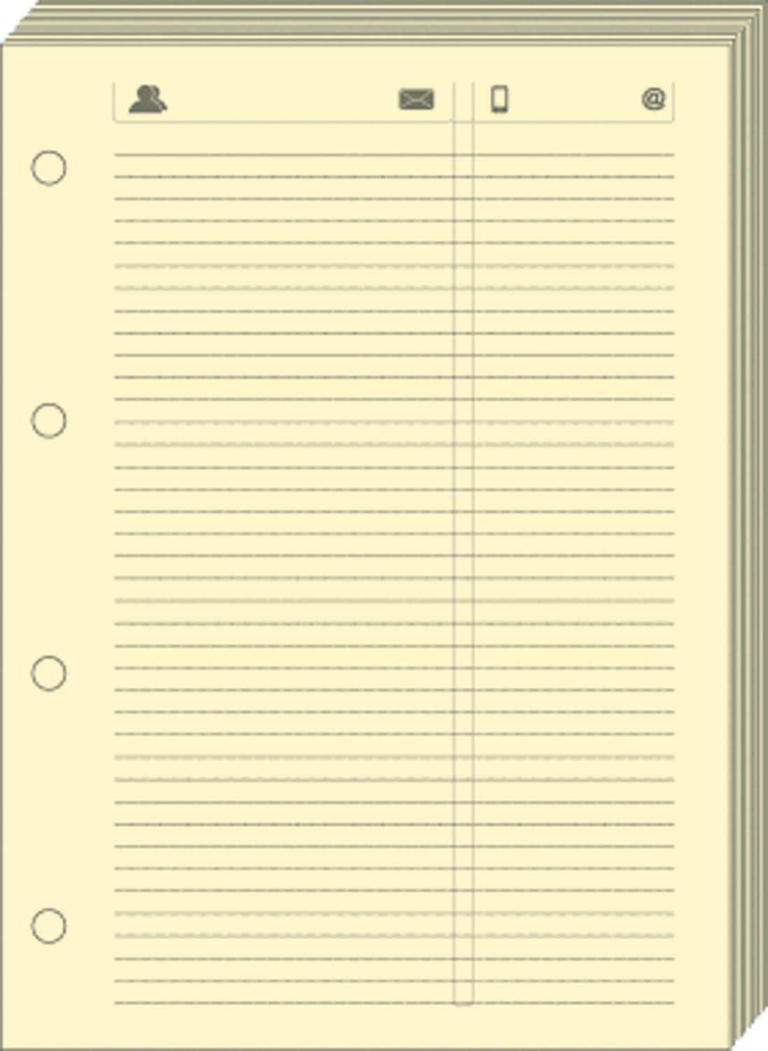 QUO VADIS Refill Accessories Organiser Sheets Telephone Timer 21 Ivory 15 x 21 cm 722016Q Standard