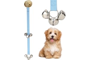 Luckyiren Dog Door Bell for Potty Training/to Go Outside, Hanging Puppy Bells for Puppies Doggy Doggie Poochie Pooch Pet Cat, Length and Height Randomly Adjustable