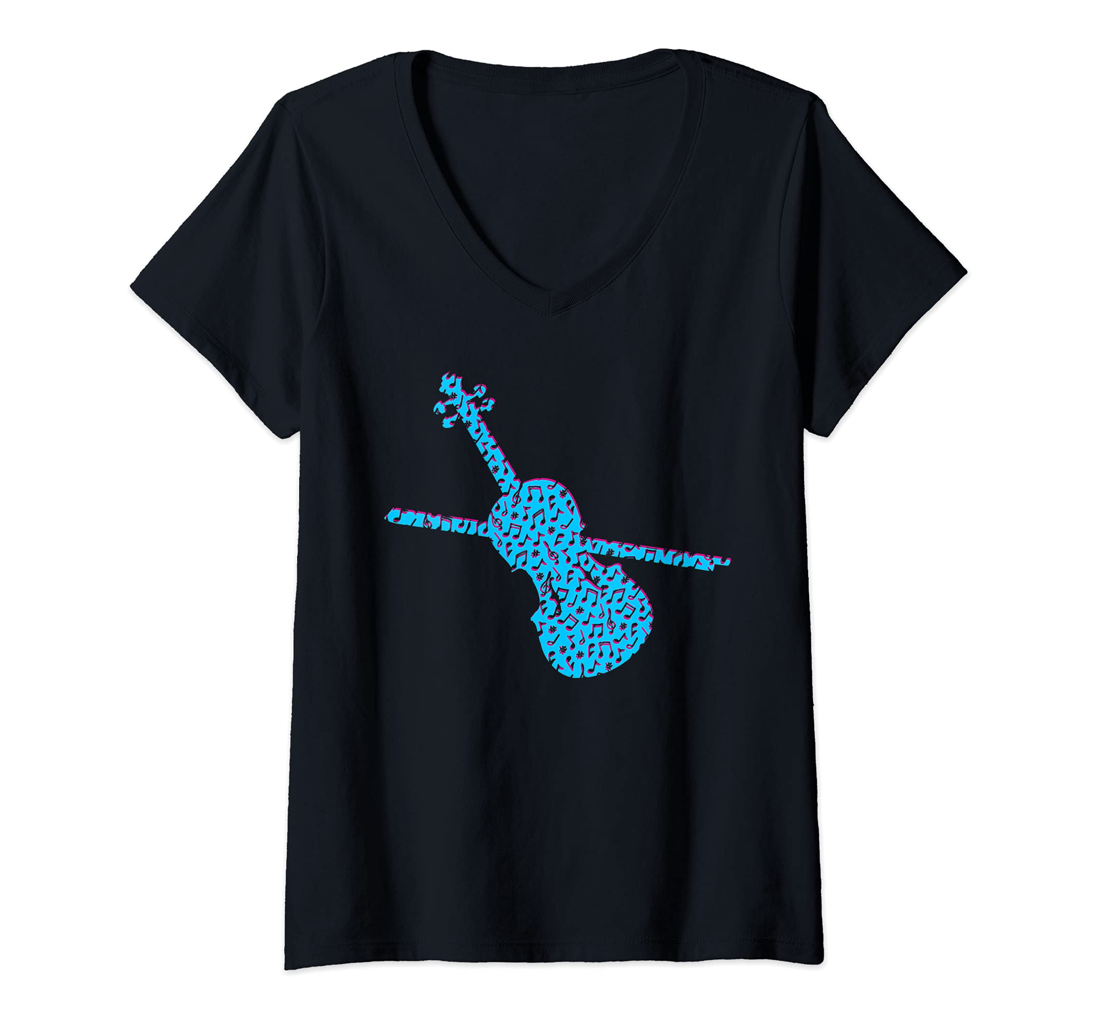 Womens Violinist Violin Player V-Neck T-Shirt