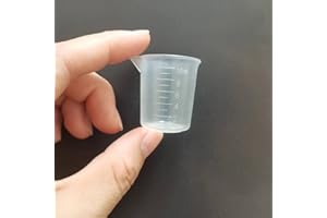 SKYPRO 50 PCS 10ml Transparent Plastic Measuring Cups, Resin Mixing Cups, Lab & Kitchen Use