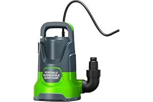 FENGRONG Water Pump Submersible Sump Pump 1HP 3500GPH Utility Pump Thermoplastic Electric Portable Transfer Water Pump for Pool Draining Flood Basement