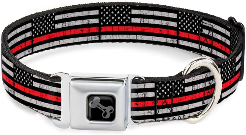 thin red line dog collar