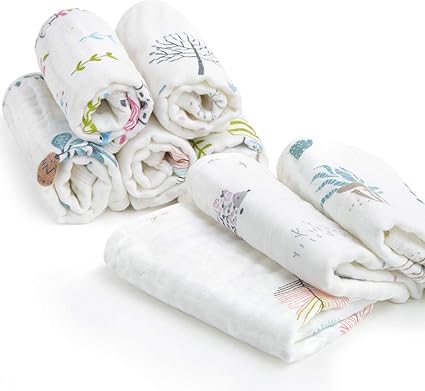 Gant De Toilette En Mousseline Douce Pour Nouveau Ne Lot De 8 8 Pack Amazon Fr Bebes Puericulture