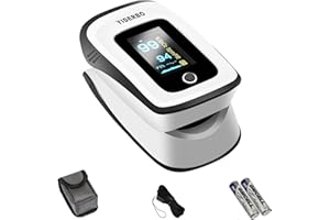 Pulse-Oximeter Fingertip-Finger Pulse-Oximeter o2-SpO2 - Batteries 2 AAA Included Lanyard OLED Screen YIDERBO