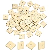 PH PandaHall 14K Gold Filled Square Spacer Beads, 6×6mm 50pcs Flat Square Beads Spacers Brass Loose Bead Metal Bead for Stackable Bracelet Necklace Earring Jewelry Making Findings