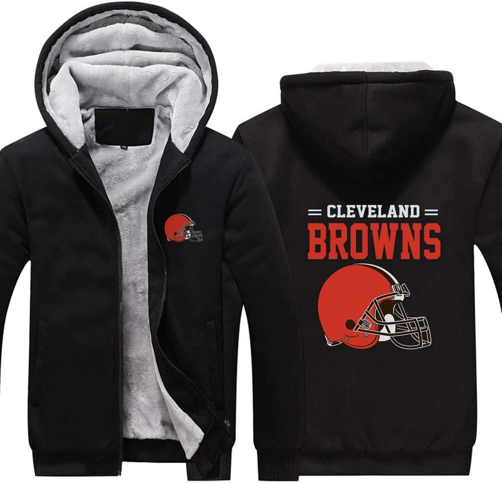 cleveland browns men's zip up hoodie