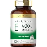 Carlyle Vitamin E | 400 IU | 250 Softgel Capsules | Naturally Sourced Essential Vitamin | Non-GMO &amp; Gluten Free Supplement