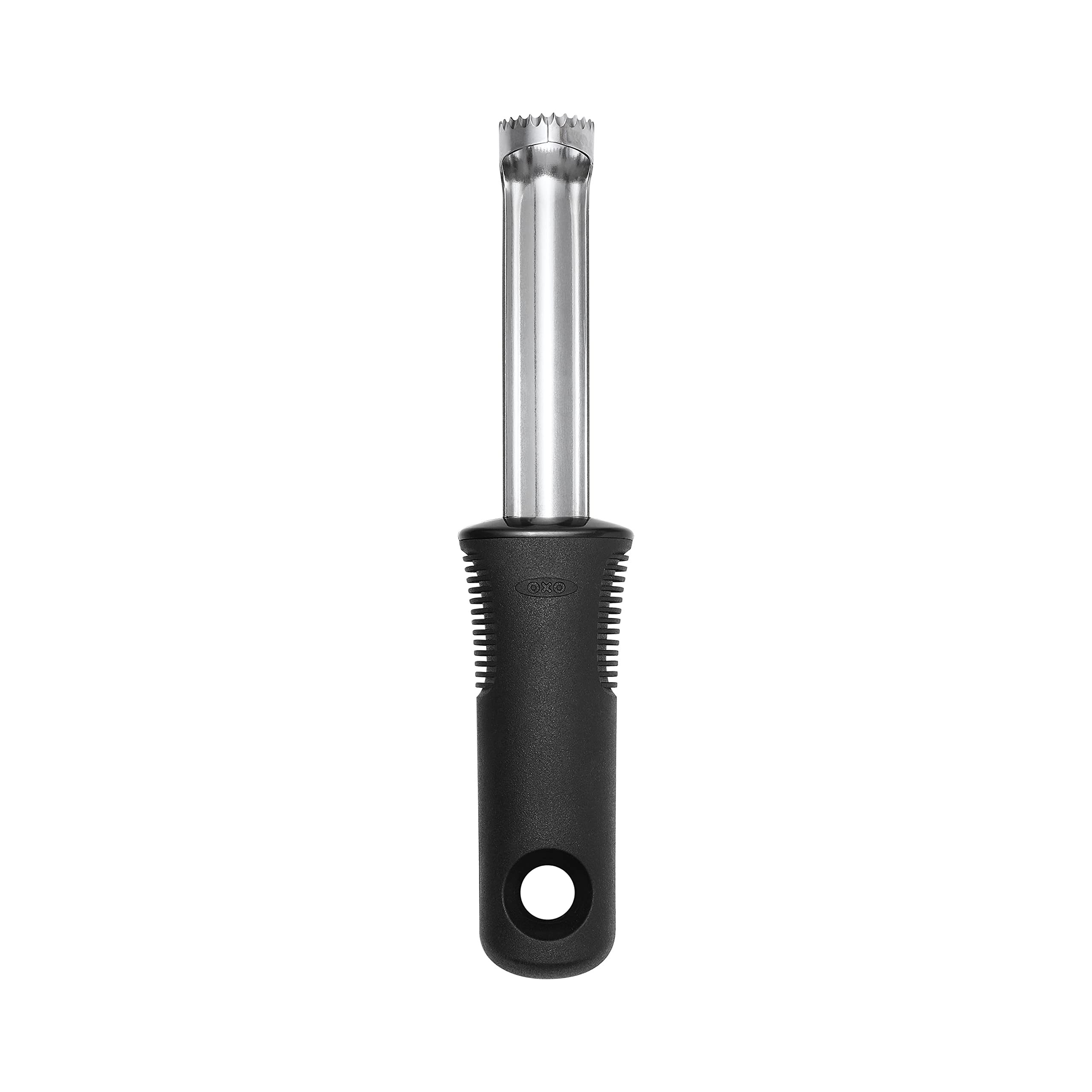 OXO Good Grips Apple Corer – Stainless Steel Fruit Corer with Sharp Serrated Blade & Non-Slip Handle, Dishwasher Safe