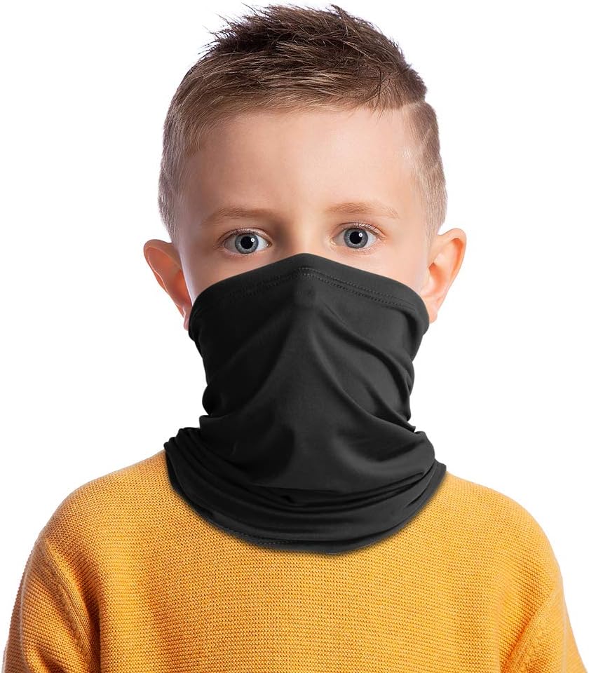VULKIT Kids Neck Gaiter Warmer Bandanas Headband Snoods Face Coverings