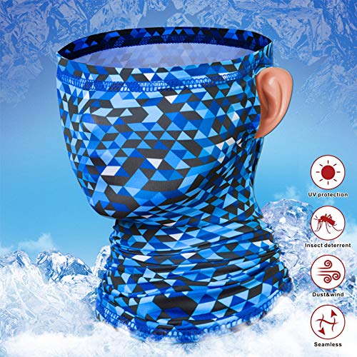 Idefair Face Mask Neck Gaiter,Sun UV Protection Fishing Mask Unisex