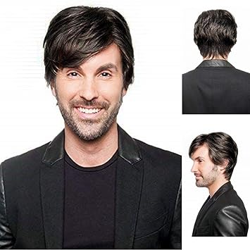 Amazon Com Diy Wig Short Black Hair Wigs For Men Natural