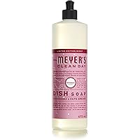 Mrs. Meyer's Clean Day Dish Soap, Cruelty Free and Biodegradable Dishwashing Liquid, Peppermint Scent, 473 ml Bottle