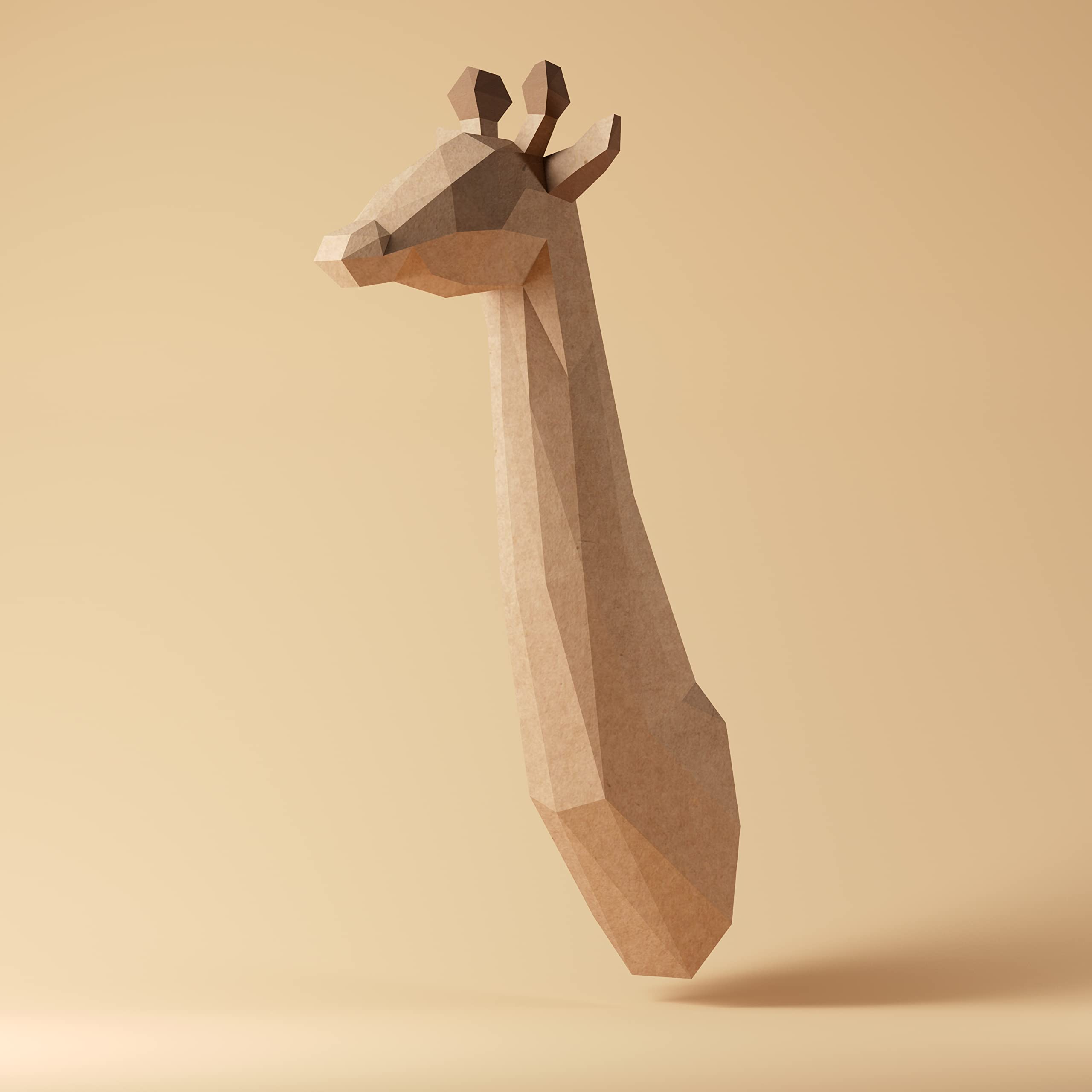 Yona DIY Giraffe Papercraft kit, Abstract Low Poly Animal DIY Kits, Home Decor, 3D Puzzle, Kids Crafts Kits, Gift, Origami 3D, Paper Sculpture, Papercraft Set for Adults wall Mount Decor