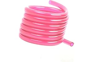 MOXRUQ Carburetor Fuel line, 9.84ft Long 0.2" ID Fuel Vent Line Hose, Waterproof Flexible High-temperature Resistant Rubber Dirt Bike Fuel Line, Compatible with Motorcycle ATV Dirt Bike (Pink)