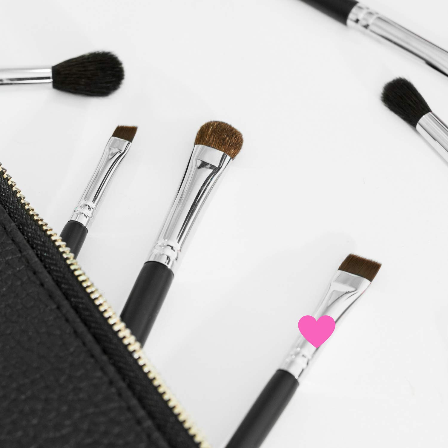 Flat Eyeliner Eyebrow Concealer Brush - Pro Small Flat Definer, Firm Stiff Thin Synthetic Bristle, Precision Lash Liner, Brow Conceal for Defining Shaping Eyebrows with Gel, Powder, Cream, Cake Makeup: Beauty