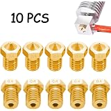 Tenlacum 10 Stück MK8 Extruder Düsen Für 3D-Drucker – 5 Größen (0,2–1,0 Mm), Messing