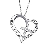 DAOCHONG S925 Sterling Silver Cross Heart
