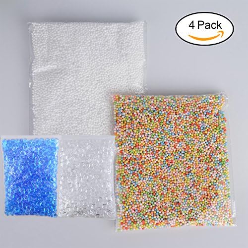 MELYTU Fishbowl Beads Foam Beads For Slime, 2 Pack Fishbowl Slime Beads ,2 Pack Foam Beads