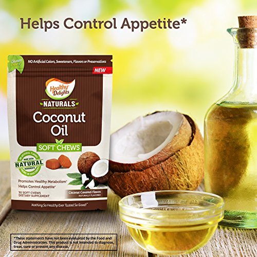 Healthy Delights Naturals, Coconut Oil Soft Chews, Promotes Healthy