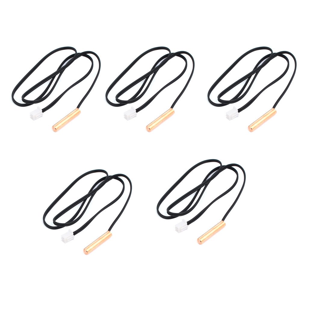 Sourcingmap TC 10K 20-inch Length Copper Head Air Conditioner Temperature Sensor 5pcs