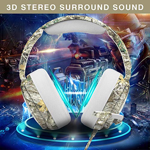 ECOOPRO Gaming Headsets PS4 Headset for Xbox One PS4 PC, Pro 50mm Driver & Stereo Surround Sound, Updated Noise Cancelling Mic Headphones for PS4, Xbox One S, PC, Nintendo Switch Mac, Laptop (B)