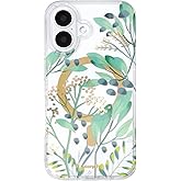 SCORPIFY for iPhone 17 Case [Compatible with MagSafe] with Summer Meadow Floral Design, Cute Clear Flower Magnetic Phone Cover for Women Girls, [Non Yellowing] Slim Bumper with Gold Accents