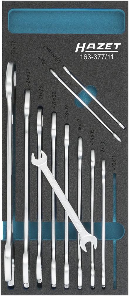 Hazet Double Open-End Spanner Set, 163-377/11, Voir Illustration, Size