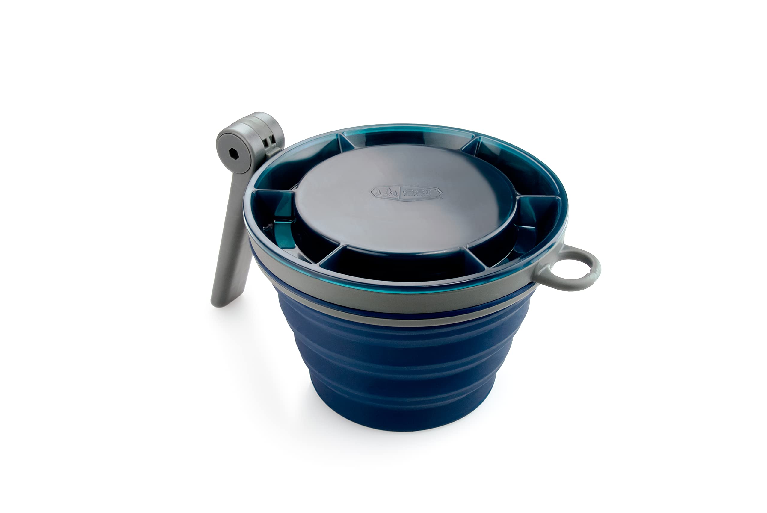 GSI Outdoors Mens Collapsible Mug with Folding Handle, Blue, 1 Count (Pack of 1)