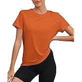 KevaMolly Workout Tops for Women UPF50+ Breathable Loose Fit Yoga T Shirts Short Sleeve Running Gym Athletic Tee Top