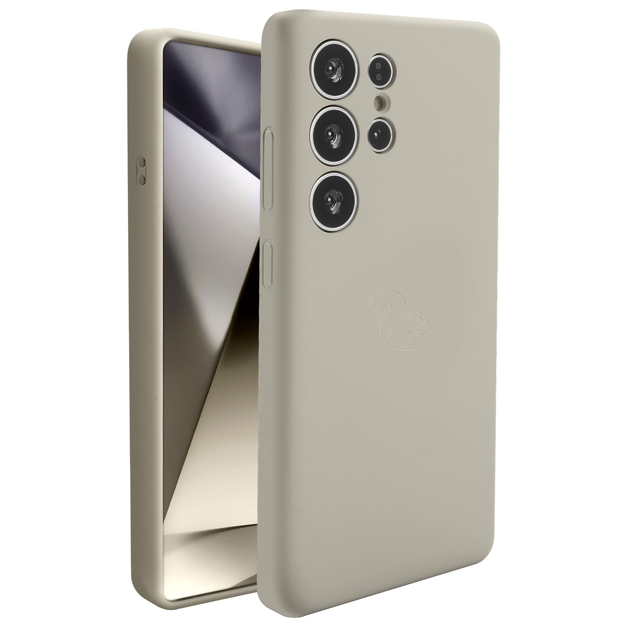 Photo 1 of OTKZSAI for Samsung Galaxy S25 Ultra Silicone Case, Protective Bumper with Engraved Art, Strong Magnetic Wireless Charging, Soft Touch, Microfiber Lining, Shockproof, Slim & Stylish Design, White
