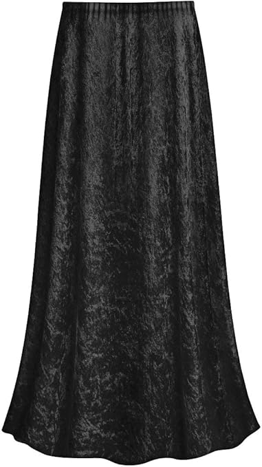 plus size velvet maxi skirt