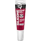 DAP 100% Silicone Rubber Kitchen, Bath &amp; Plumbing Bath Sealant, Clear, 2.8 Oz (7079800751)