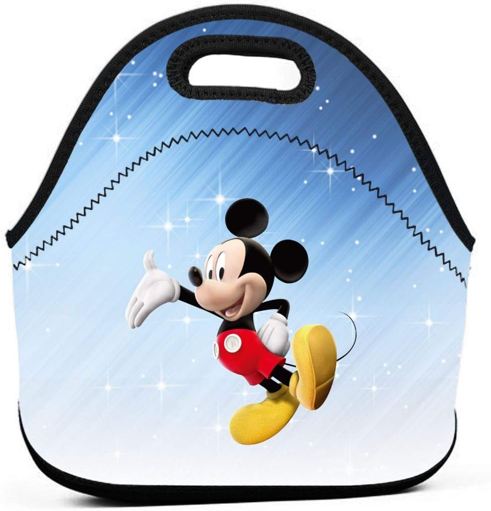 Aiguan Cartoon Mickey Mouse Lunch Bag Tote for School Work Outdoor