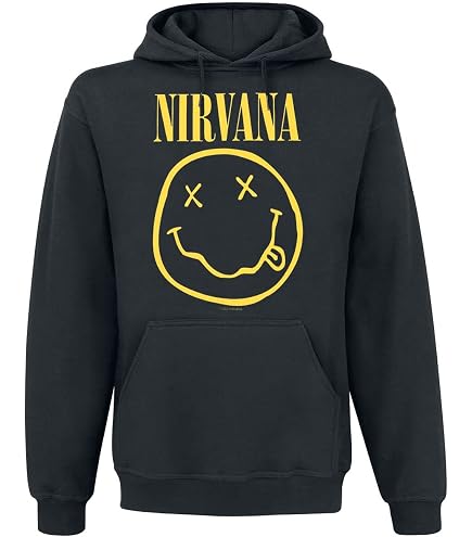 トップス WIND AND SEA NIRVANA SMILEY HOODED SWEAT Amazon.com: Nirvana Official Nevermind Smiley Hoodie (Black