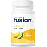 Bariatric Fusion Dissolvable Vitamin D3 5000 IU Quick Melt | Lemon Citrus Flavored Chewable Vitamin D Supplement | Healthy Bone Support* | Gluten, Dairy, and Soy Free | 90 Fast Melting Tablets