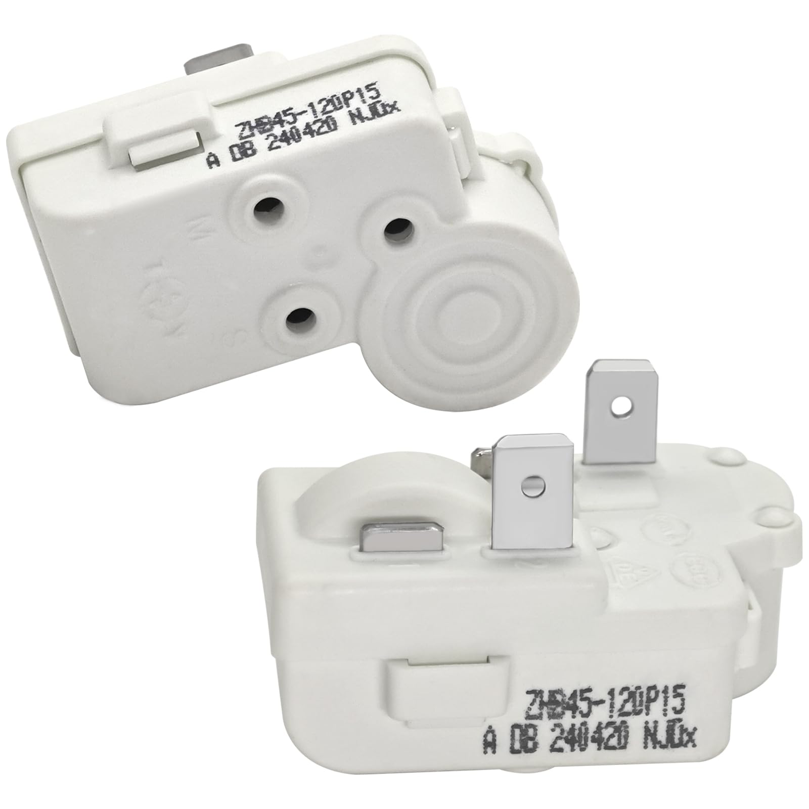 Photo 1 of (Pack of 2) 2Pin Refrigerator Overload Protector PTC Starter Relay - Universal Replacement for Danby, Haier, Midea Mini Fridge ZHB69-120P15, ZHB60-120P4.7, ZHB60-120P15, ZHB45-120P15