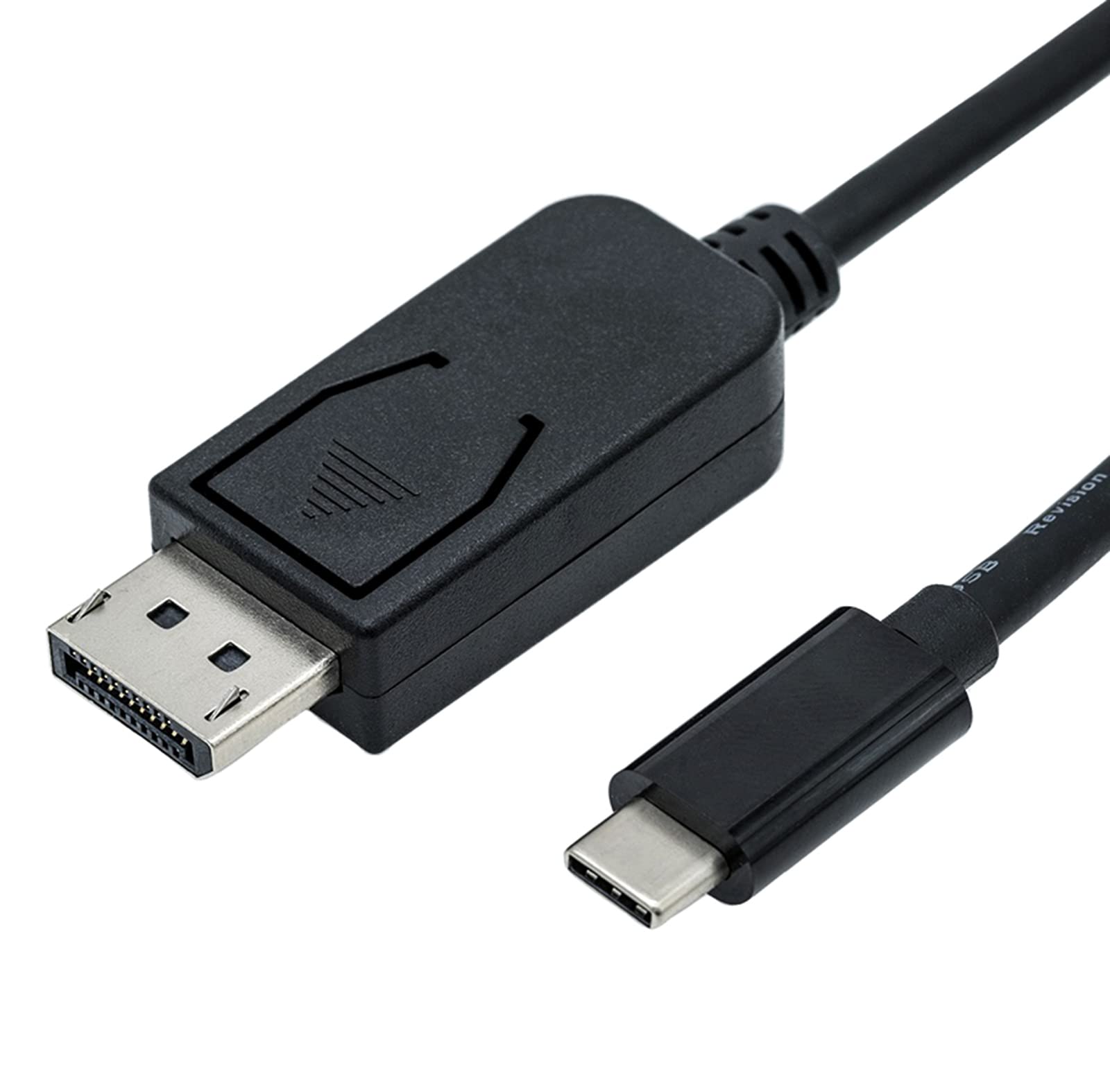 ROLINE USB C DisplayPort Cable V1.2 I DP Male Adaptor Cable USB 3.1 Type C and I 4 K Resolution 60Hz black Black 1 m