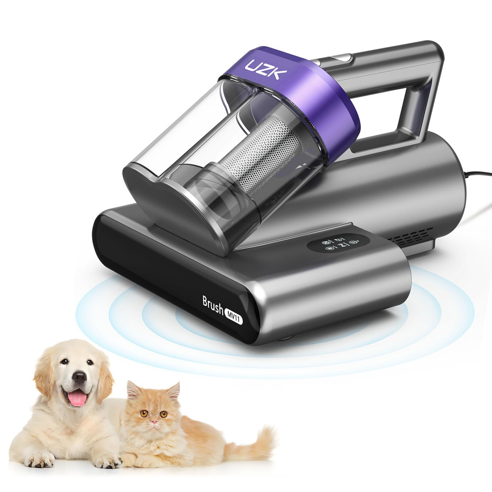 Photo 1 of Mattress Vacuum Cleaner,Bed Vacuum Cleaner with UV-C Light,16Kpa,140°F Heat,Ultrasonic,Anion,Handheld Vacuums for Bed,Sofa,Couch,Crib(Corded, Purple)