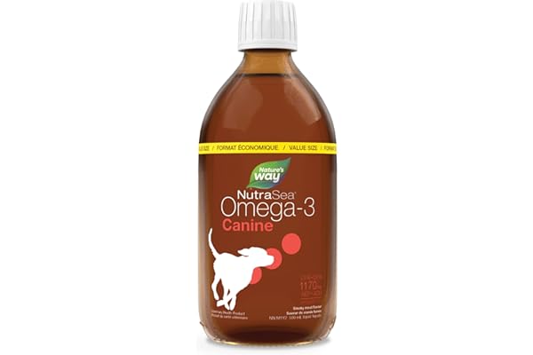 Nature’s Way NutraSea Omega-3 Canine Supplement for Dogs – Helps Support Dogs’ Skin, Coat, Muscles, Joints, Heart & Brain – 1