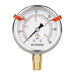 SCTSNSR 0 to 60 Psi Pressure Gauge, Glycerin Liquid