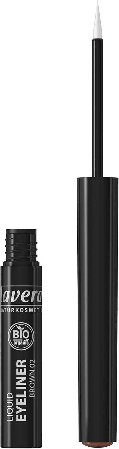 lavera Liquid Eyeliner -Brown- For an expressive look ∙ Organic blossom extracts & organic oils ∙ Vegan Natural cosmetics Make-up Organic plant ingredients 100% natural make-up (2.8 ml)