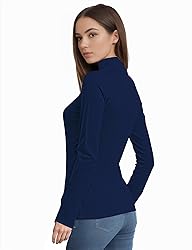 Womens Long Sleeve Turtleneck T-Shirts Mock Neck