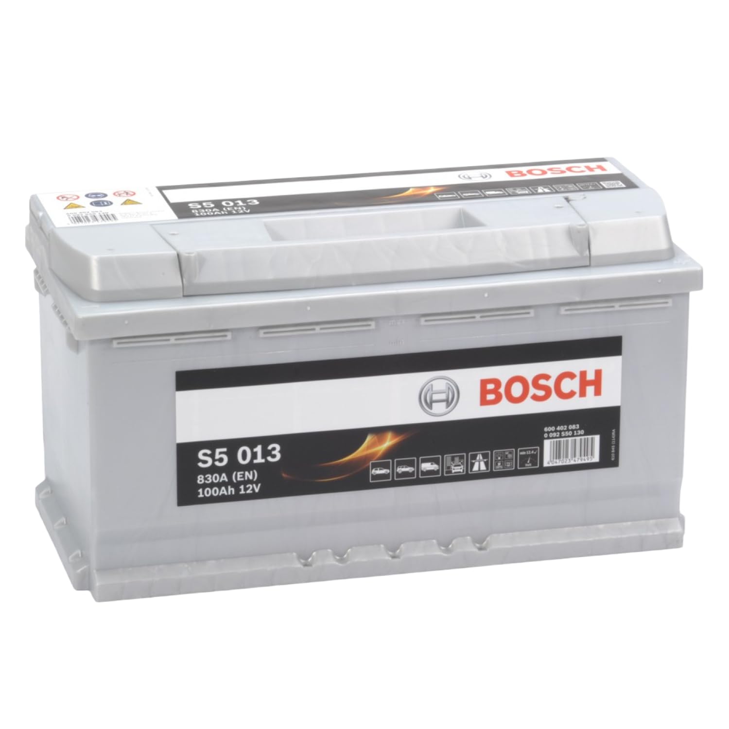 Bosch S5013 - car battery - 100A/h - 830A - lead-acid technology - for vehicles without Start/Stop system