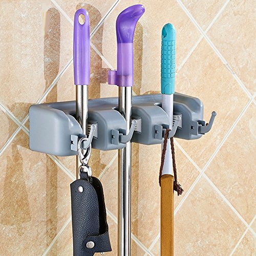 Home Mop Storage Organization Racks Mop And Broom Holder Wall Closet