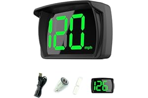 Shkalacar Car HUD Headup Display KM/H MPH GPS Digital Speedometer with LED Large Font Display for Car Truck SUV Motorcycle